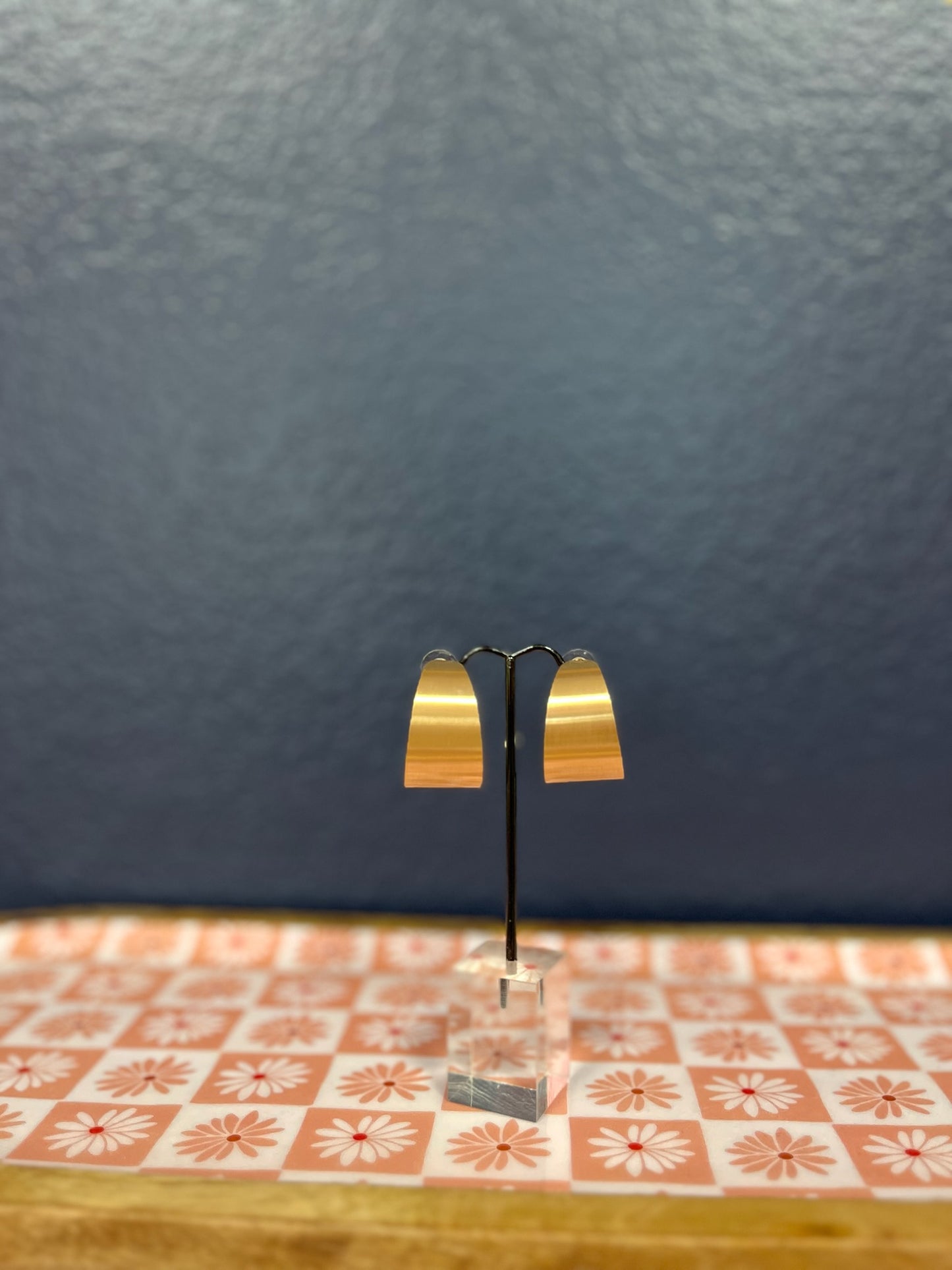 Wide Gold Matte Earrings