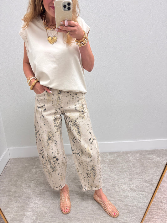 KanCan Printed High Rise Horseshoe Fit Jeans