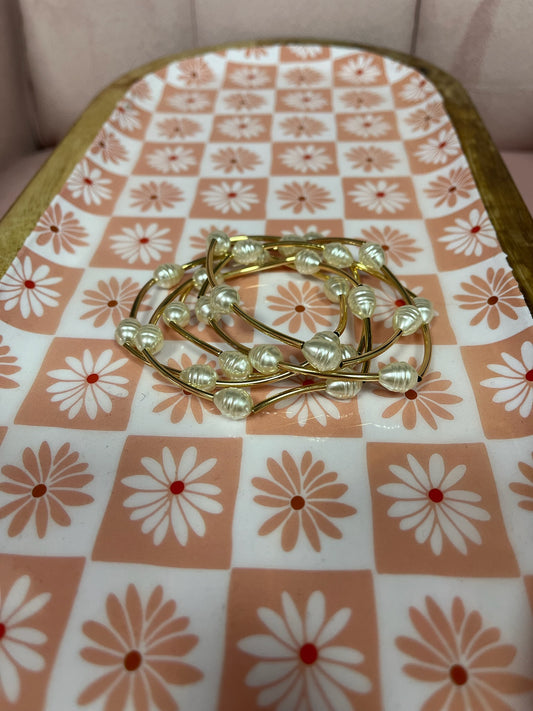 Set of 5 Freshwater Pearl Bracelet