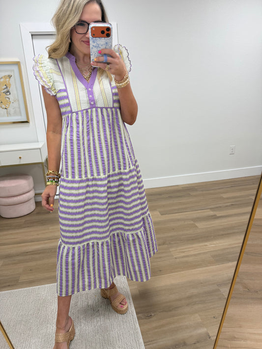 Purple Mix Middy Dress