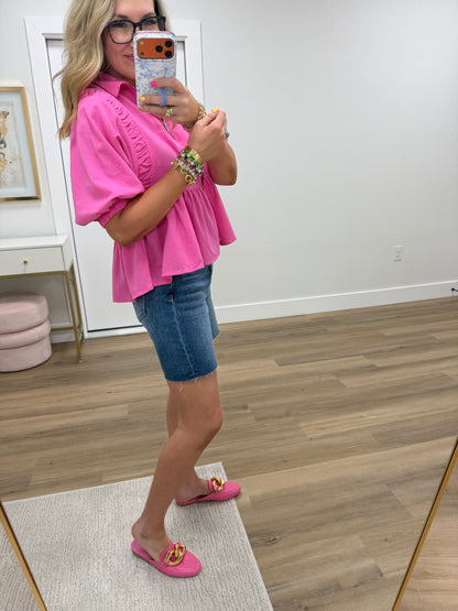 Risen Tummy Control Mid Rise Raw Cut Shorts