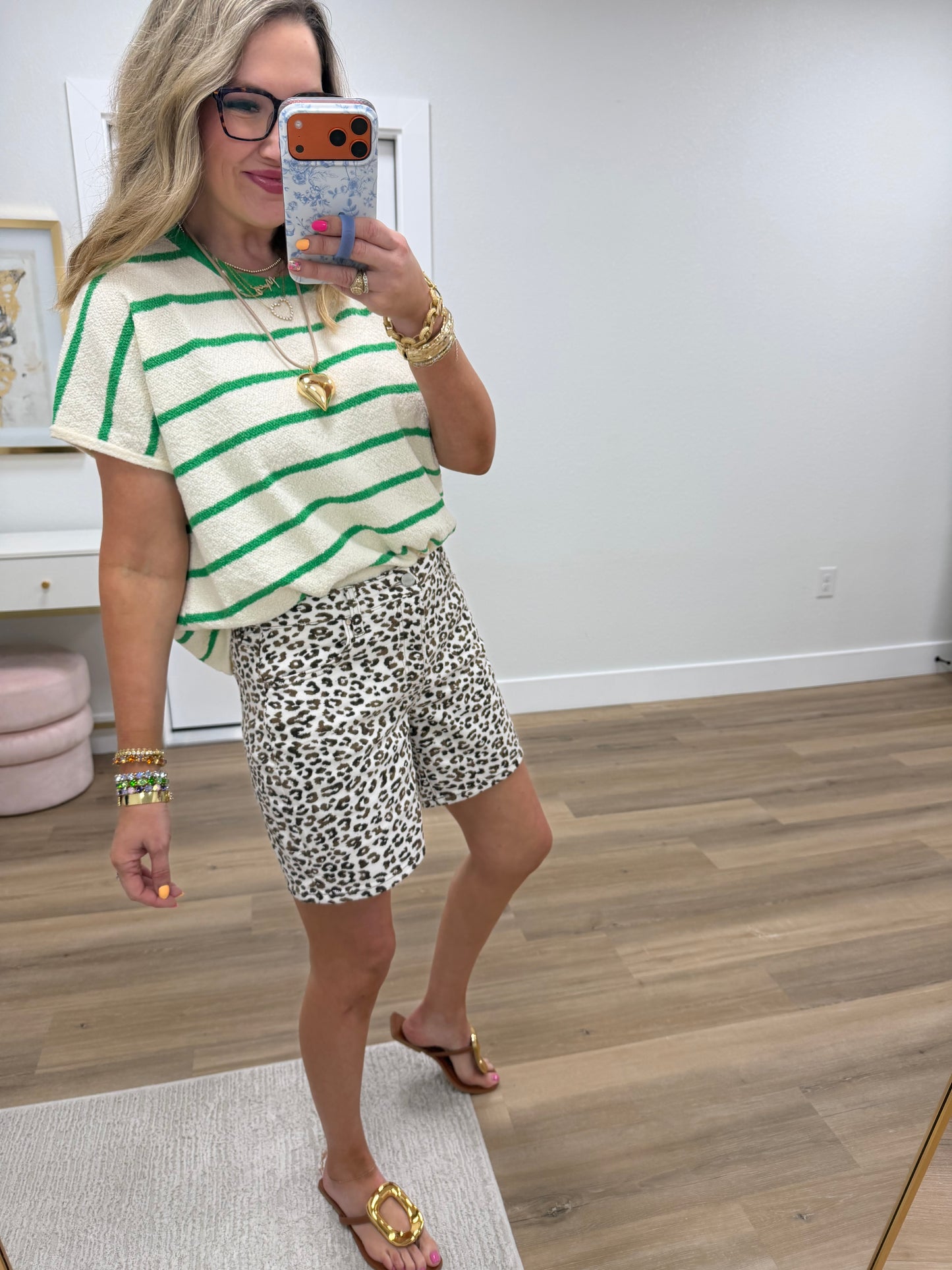 Risen Leopard Mid Length Shorts FS