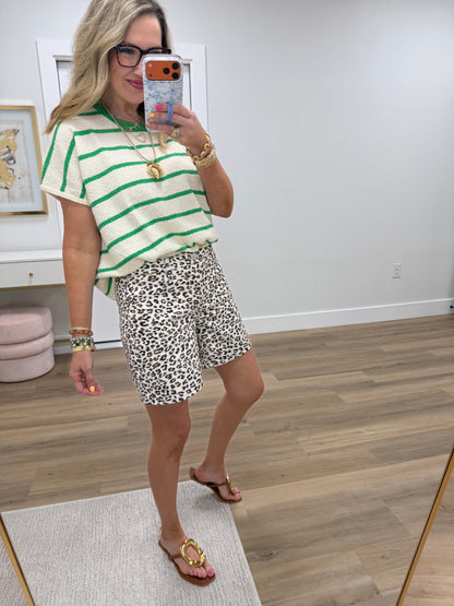 Risen Leopard Mid Length Shorts FS