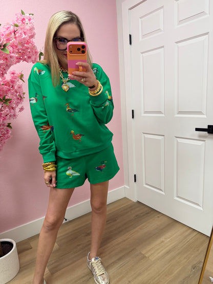 Kelly Green Duck Two Piece Set