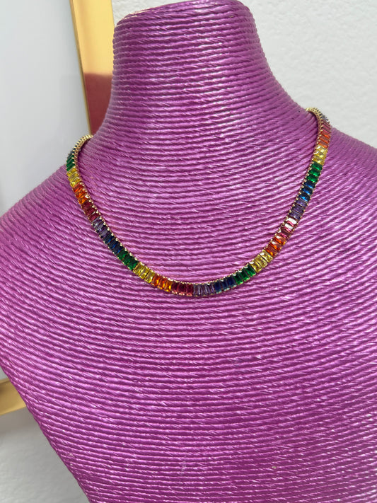 Colored Crystal Necklace (2 options) FS