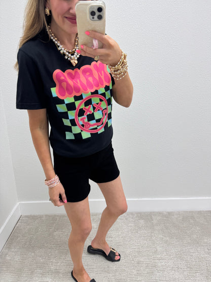 Black Neon Mama Graphic Tee FS