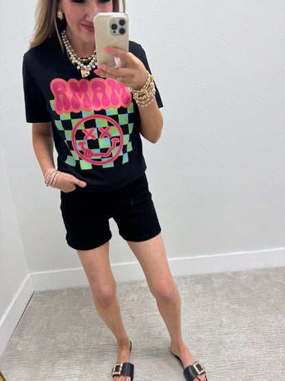 Black Neon Mama Graphic Tee FS