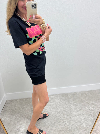 Black Neon Mama Graphic Tee FS
