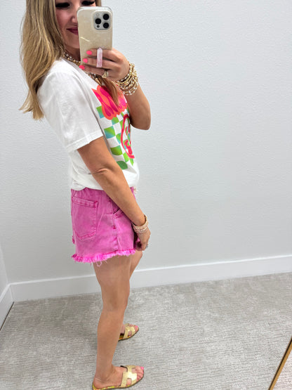 White Neon Mama Graphic Tee FS