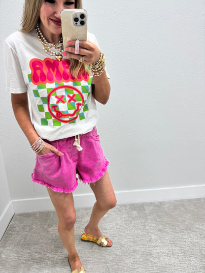 White Neon Mama Graphic Tee FS