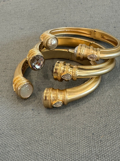 Matte Gold Gemstone Bracelet FS