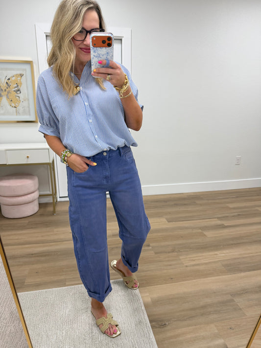 Marlin Barrel Cropped Denim Pants