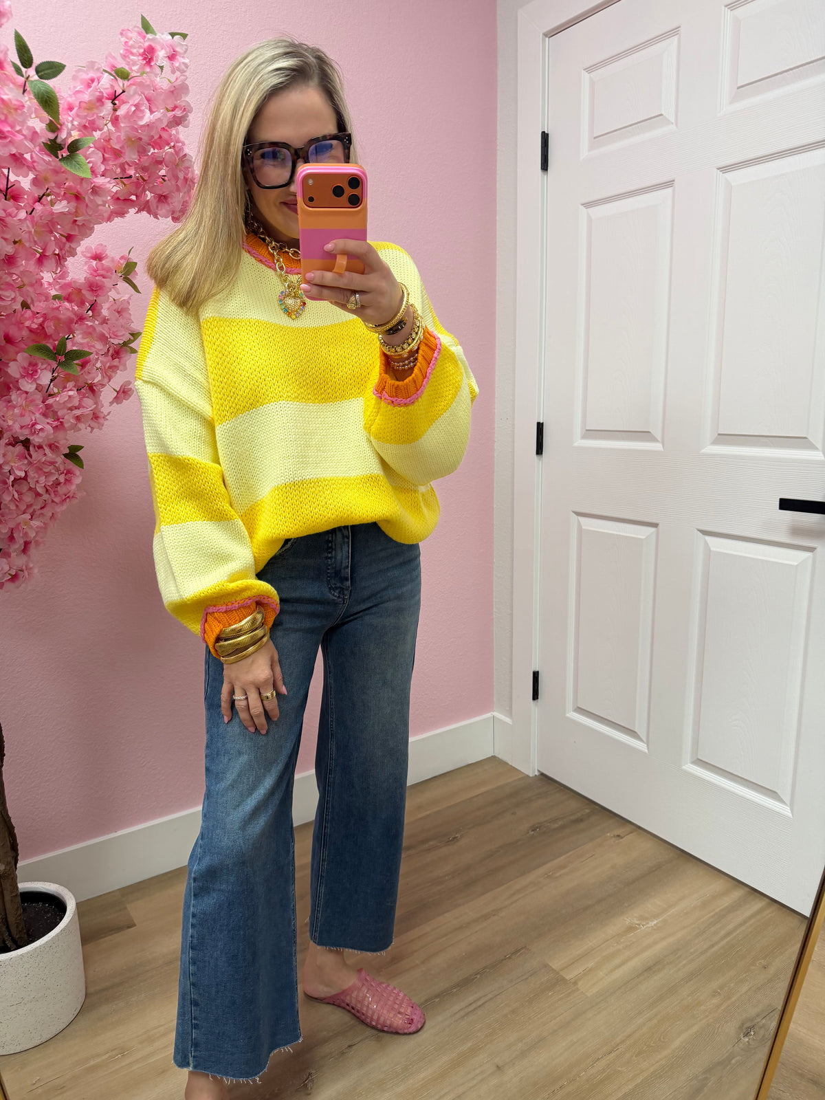 Lemon & Yellow Combo Beach Ball Chic Pullover