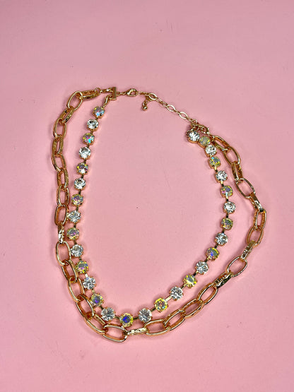 Clear Multi Way 8MM Stone Mix Necklace