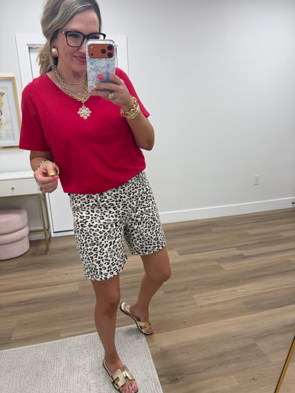 Risen Leopard Mid Length Shorts FS