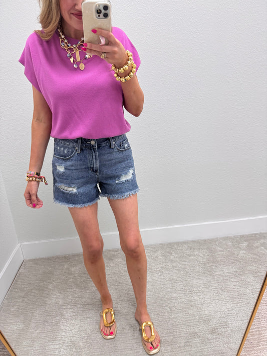 JBD Medium Distressed Front Denim Shorts FS