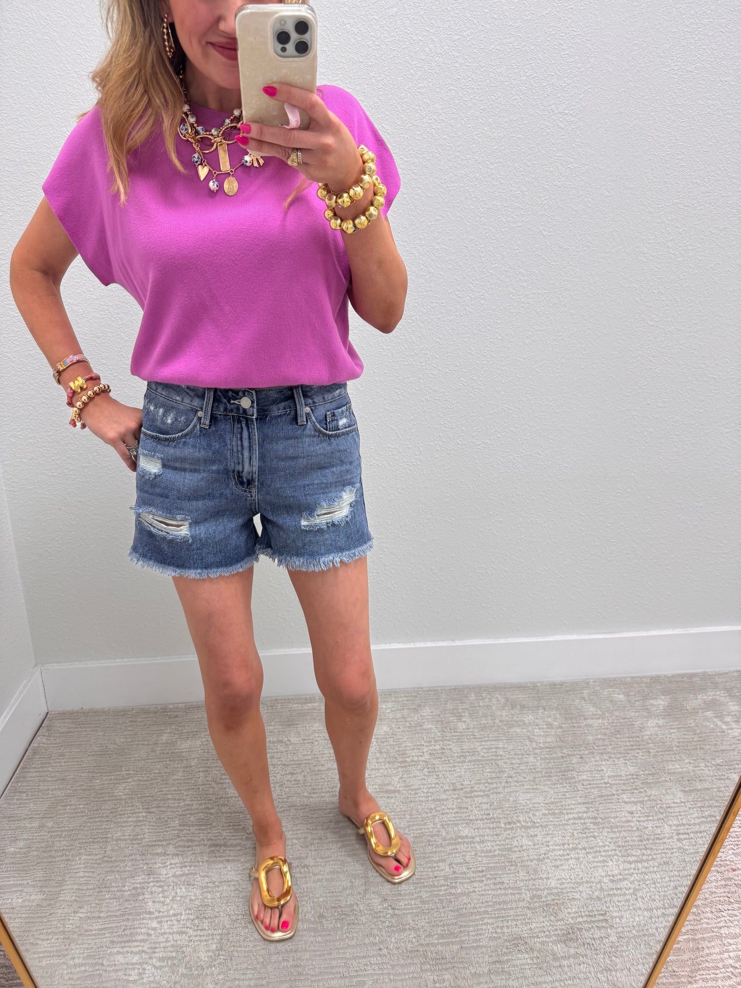 JBD Medium Distressed Front Denim Shorts