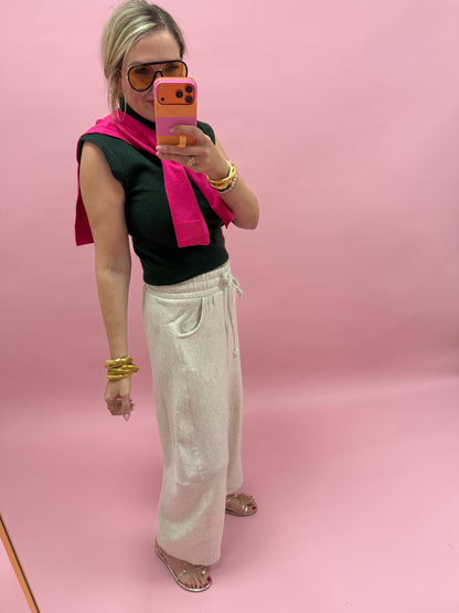 Vanilla Fleece Barrel Leg Sweatpants