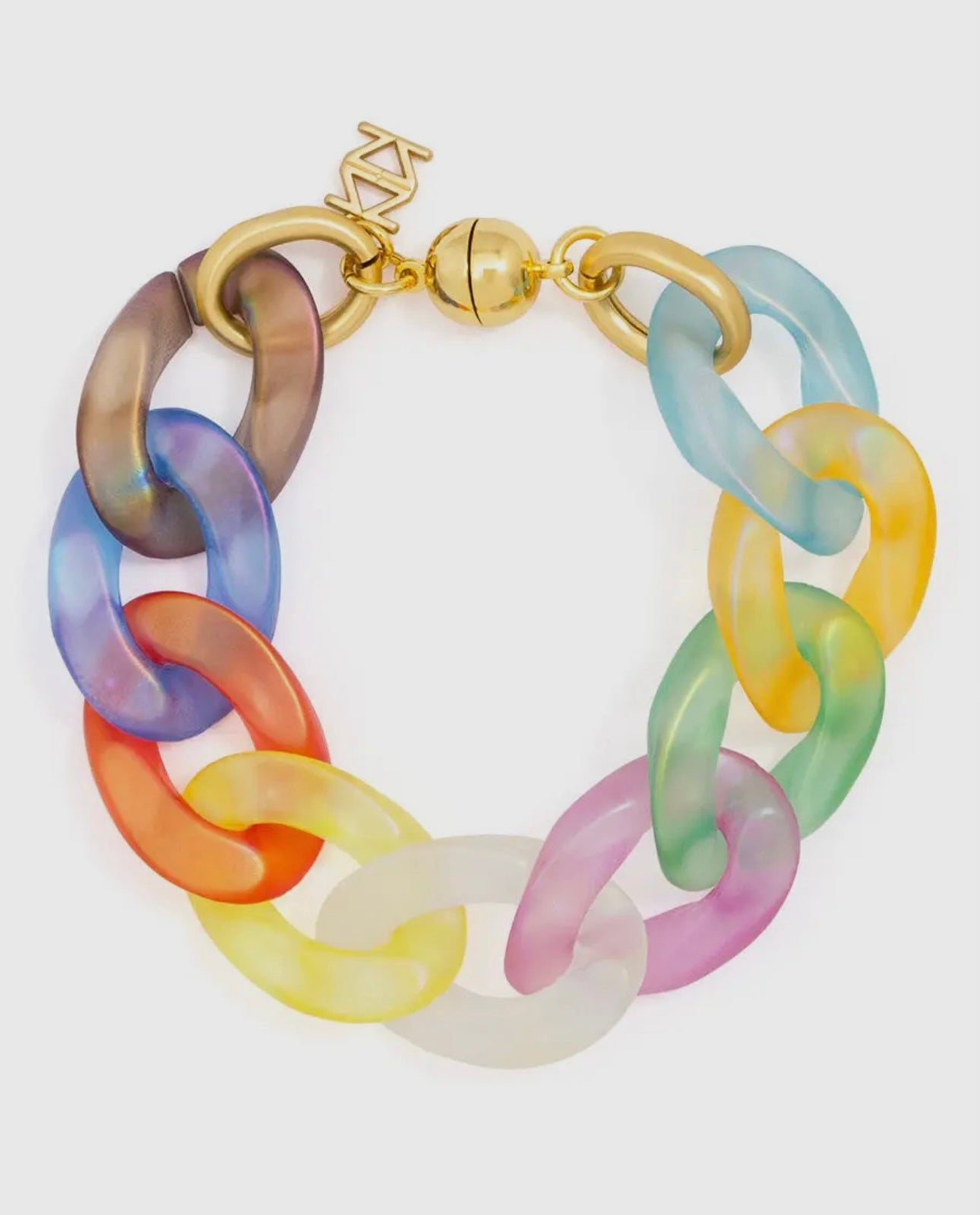 Color way Chain Multi Color Resin Magnetic Bracelet