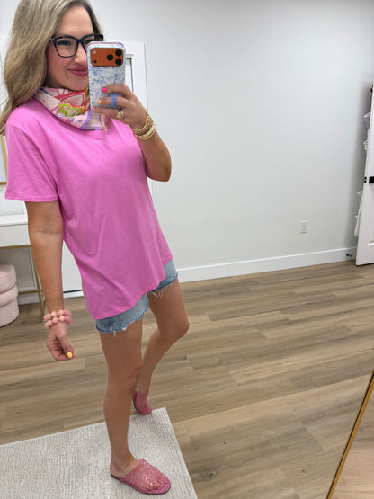 Candy Pink Boyfriend Vneck