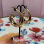 Thick Gold Swirl Hoop Earring
