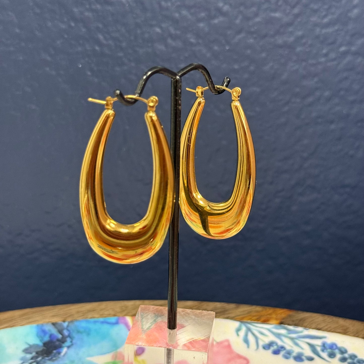 Stainless Steel Long Skinny Hoop (Gold and Silver)