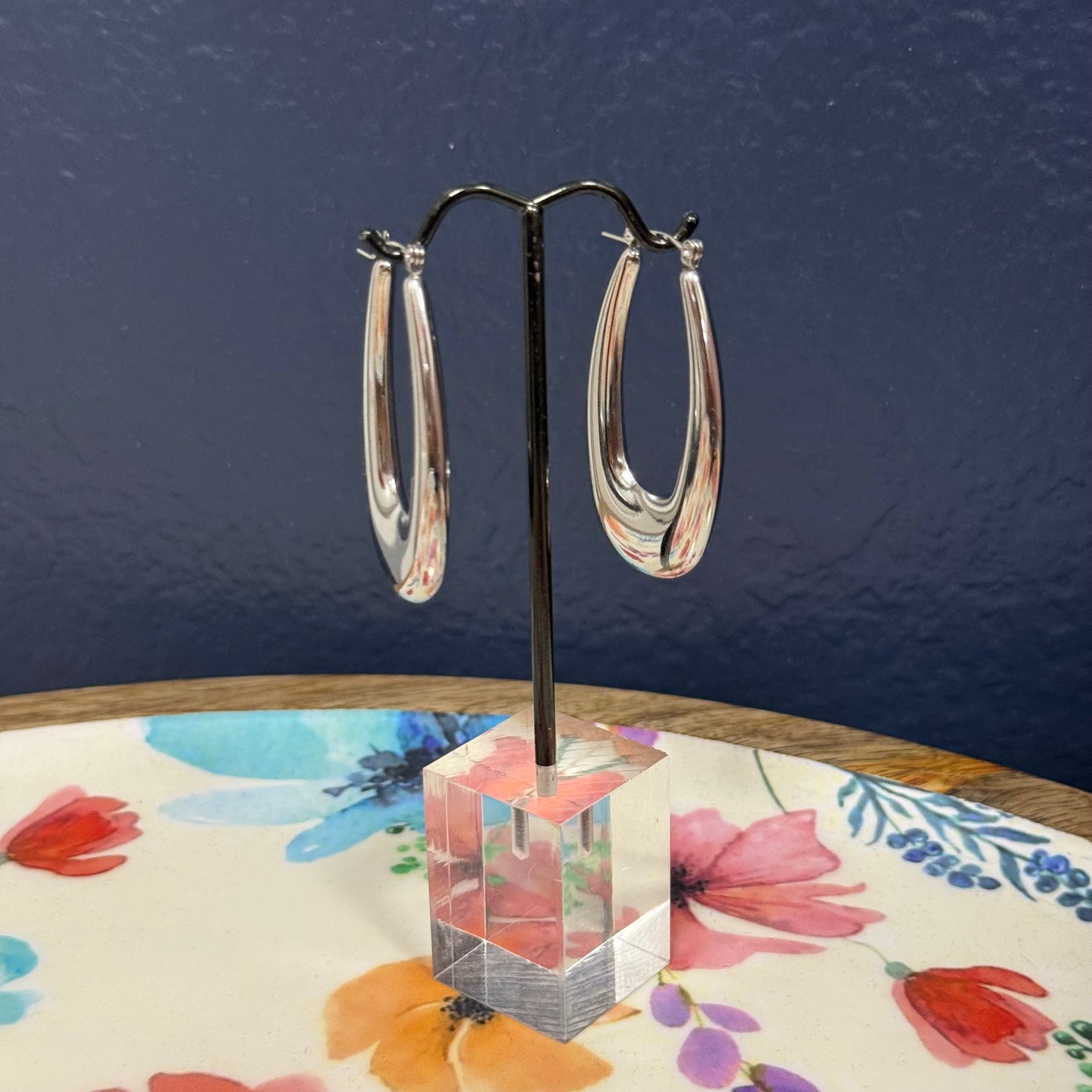 Stainless Steel Long Skinny Hoop (Gold and Silver)