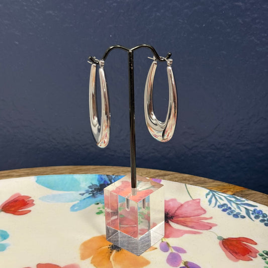 Stainless Steel Long Skinny Hoop (Gold and Silver)