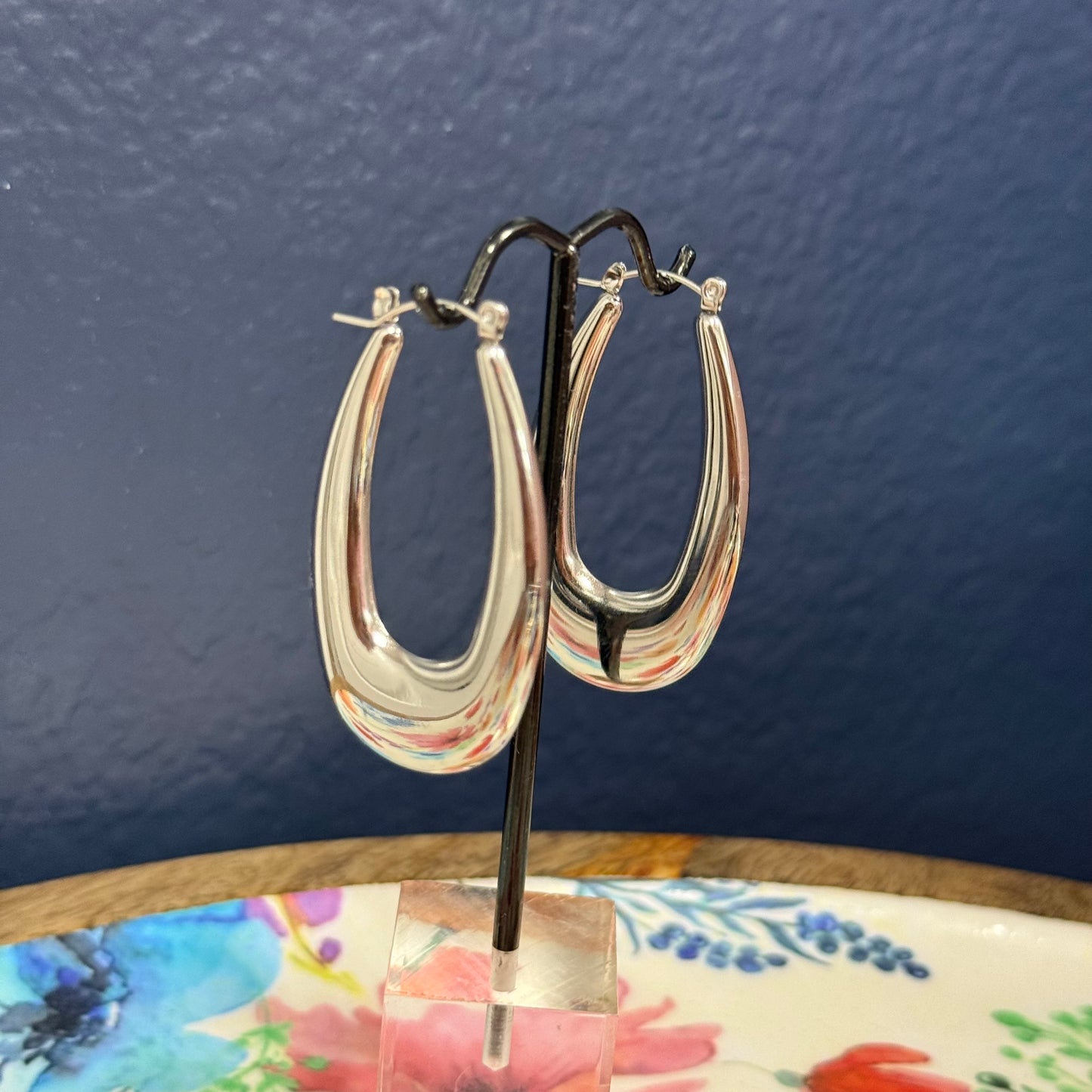 Stainless Steel Long Skinny Hoop (Gold and Silver)