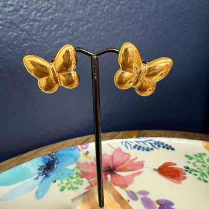Stainless Steel Butterfly Studs (Gold and Silver) FS
