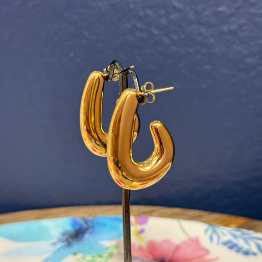 Stainless Steel Swirl Earrings (Gold and Silver)