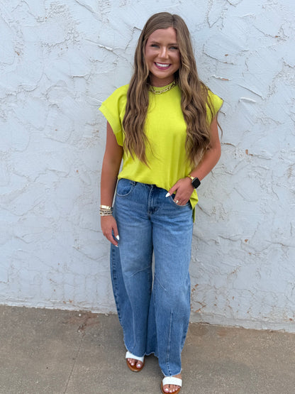 Wide Leg Barrel Denim Jeans