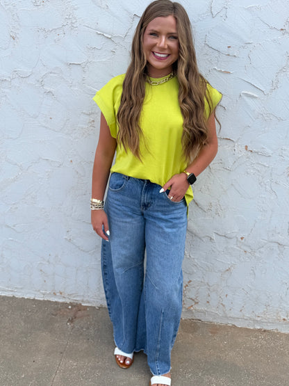 Wide Leg Barrel Denim Jeans