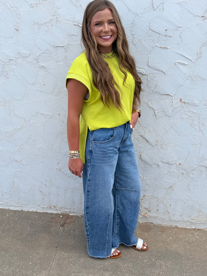 Wide Leg Barrel Denim Jeans