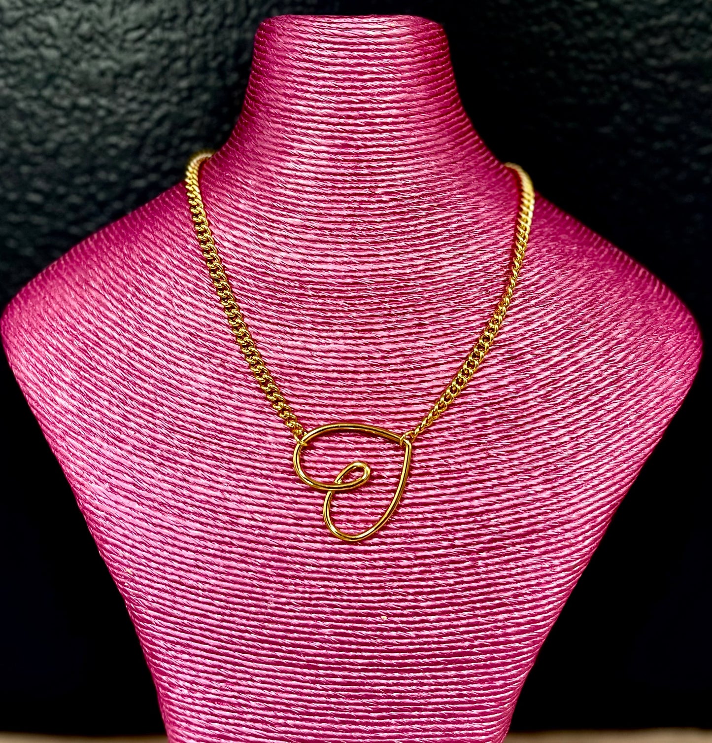 Heart Link Necklace (Silver & Gold)