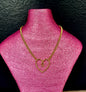 Heart Link Necklace (Silver & Gold)