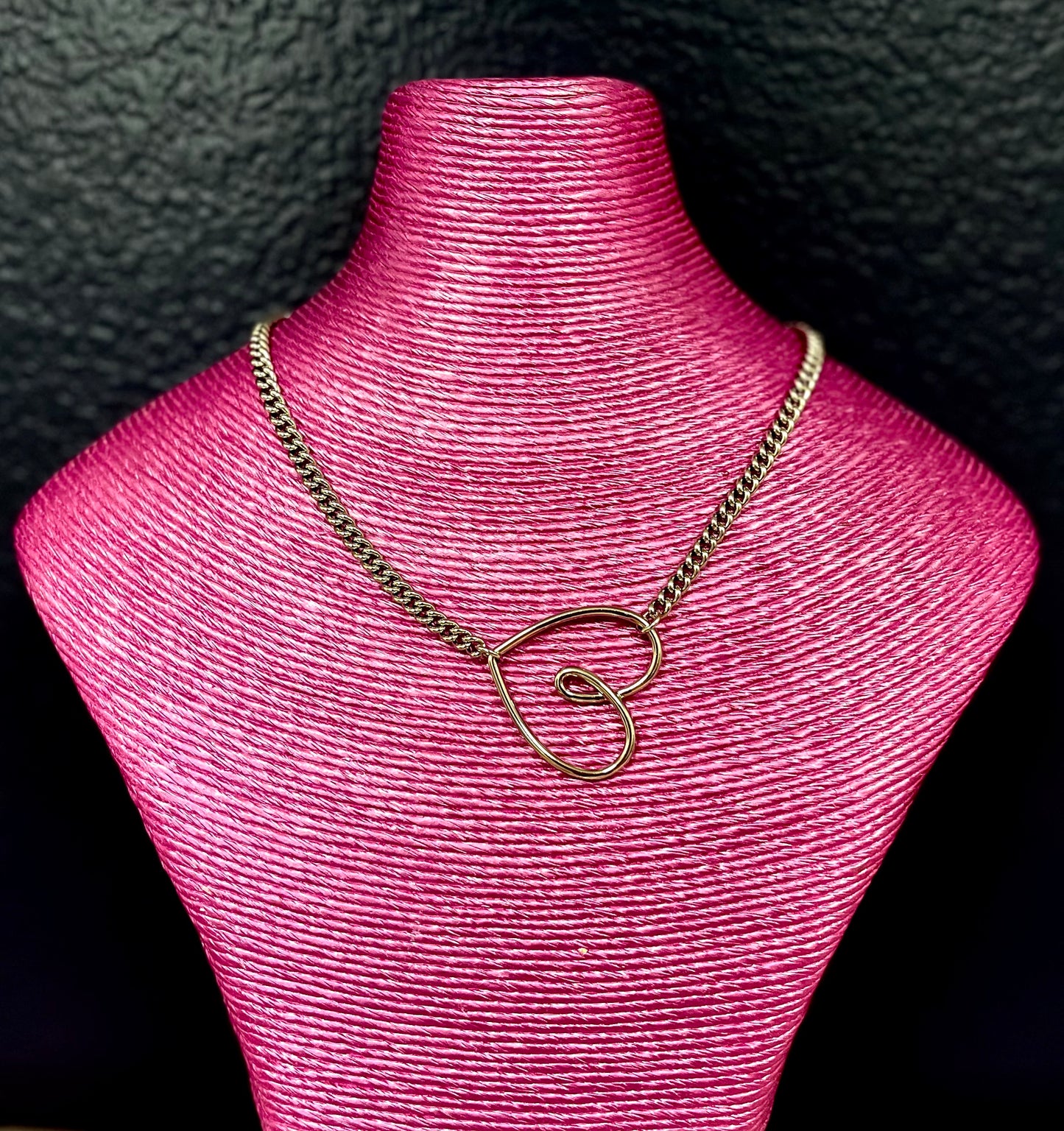 Heart Link Necklace (Silver & Gold)
