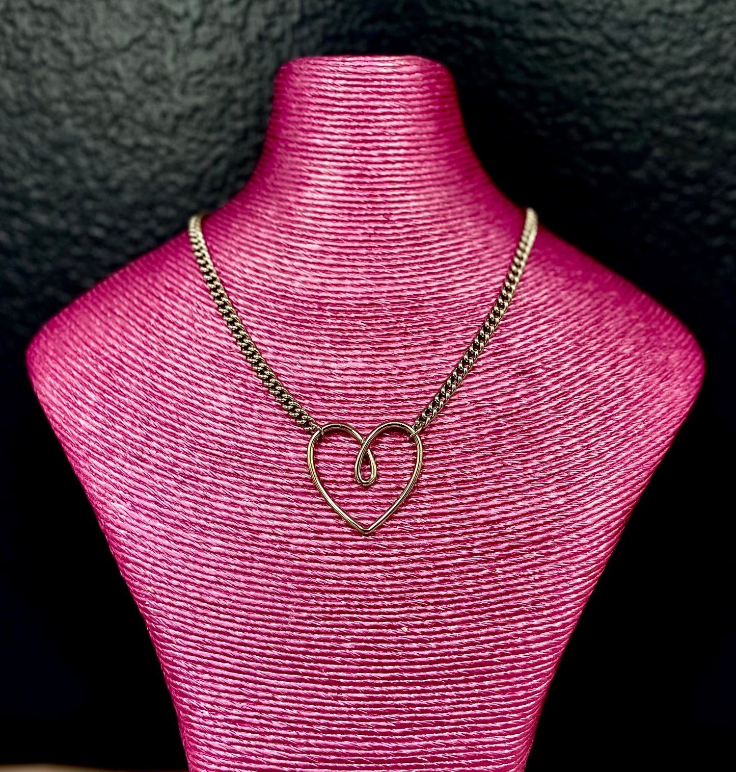 Heart Link Necklace (Silver & Gold)