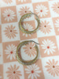Mixed Metal Twisted Hoop Earrings