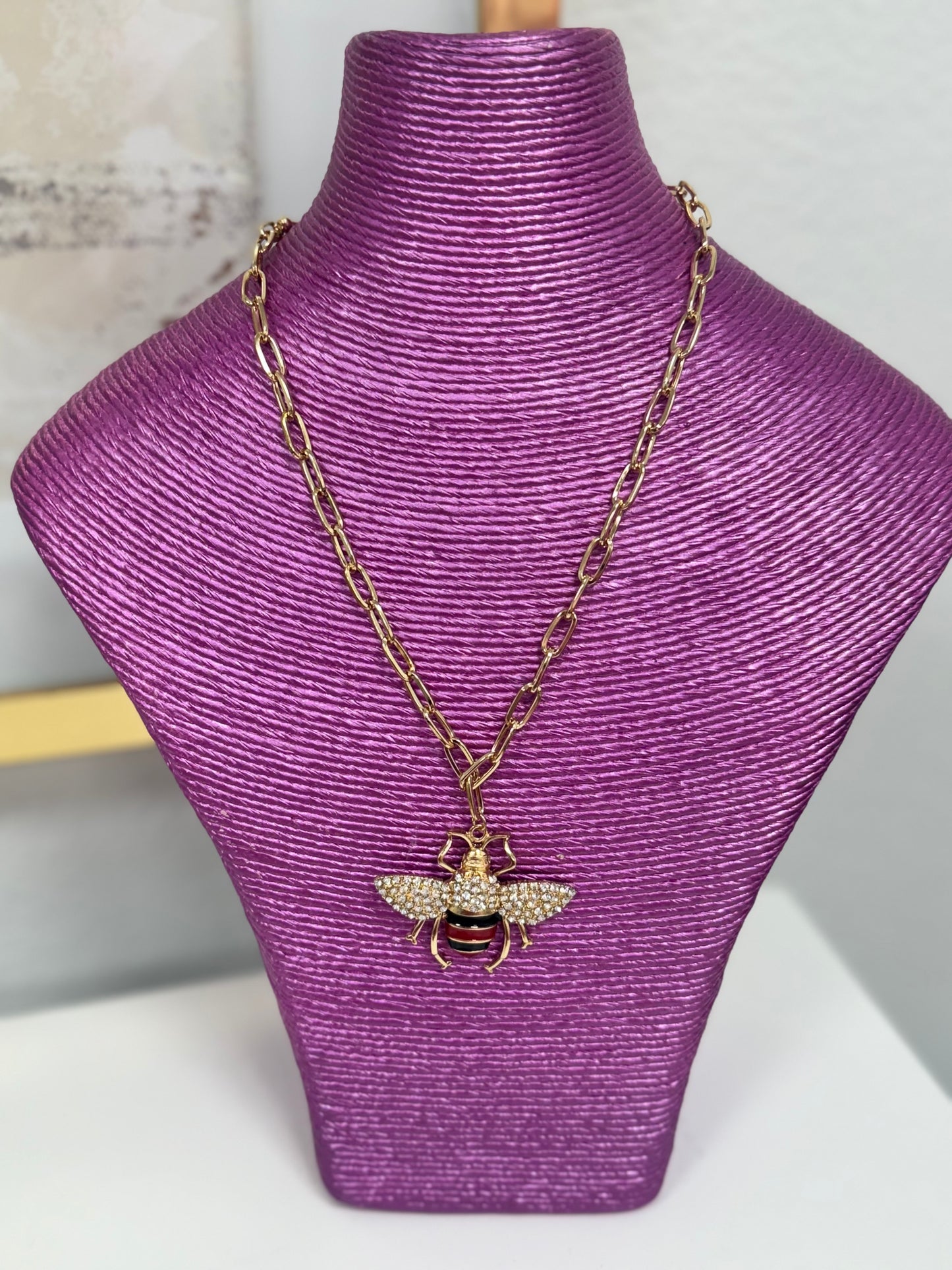 Crystal Bee Necklace