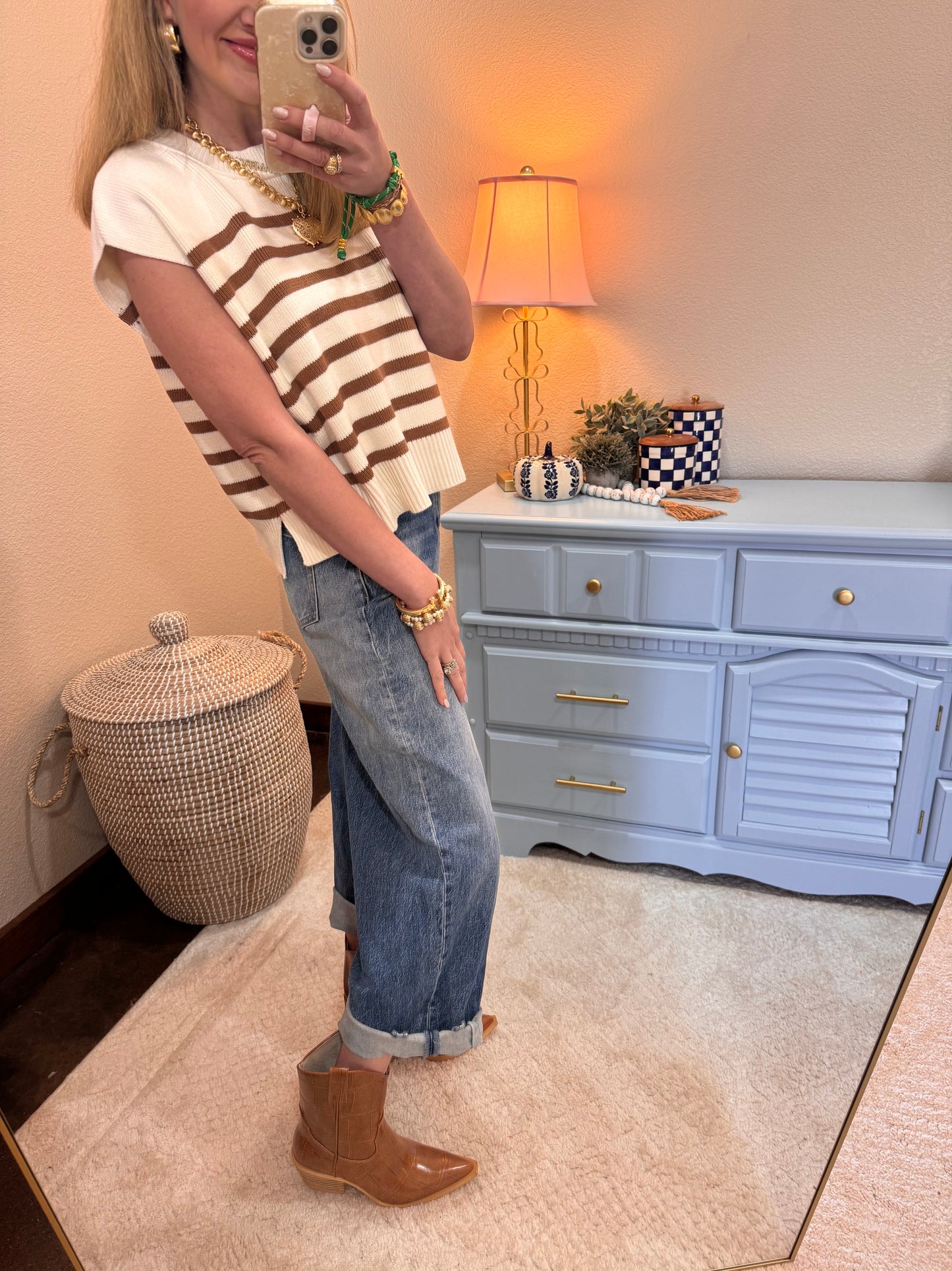 ZouZou Camel Croc Pattern Boots