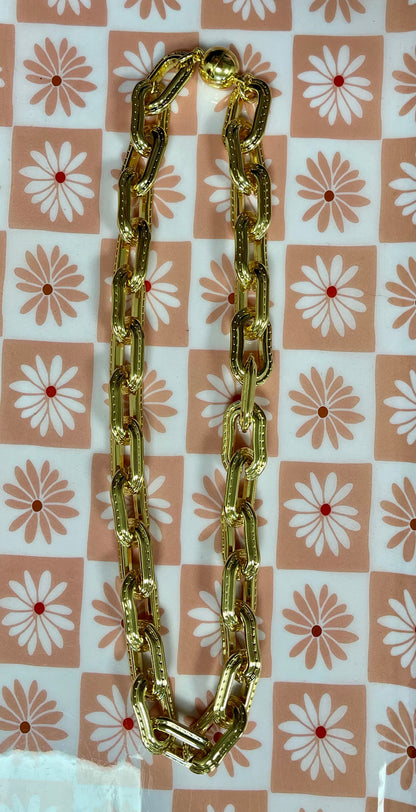 Thick Link Gold Magnetic Necklace
