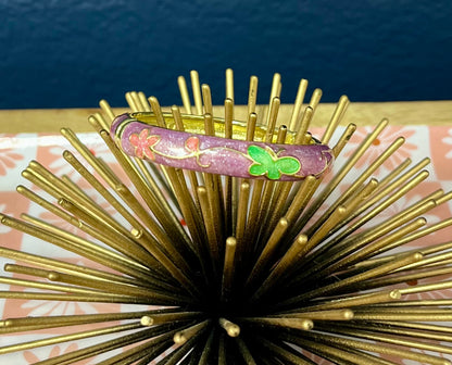 Little Girls Gold Enamel Bangle Bracelet (1.75in)