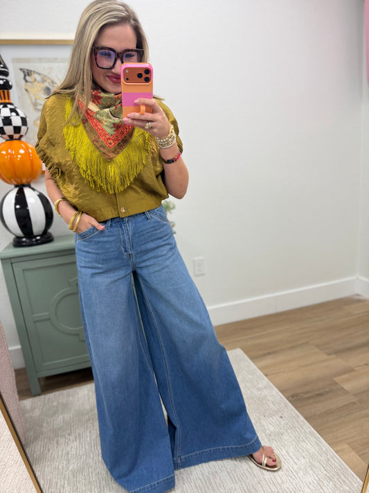 Kancan Super Wide Leg Trouser Jean