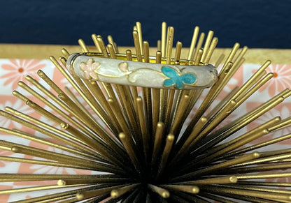 Little Girls Gold Enamel Bangle Bracelet (1.75in)