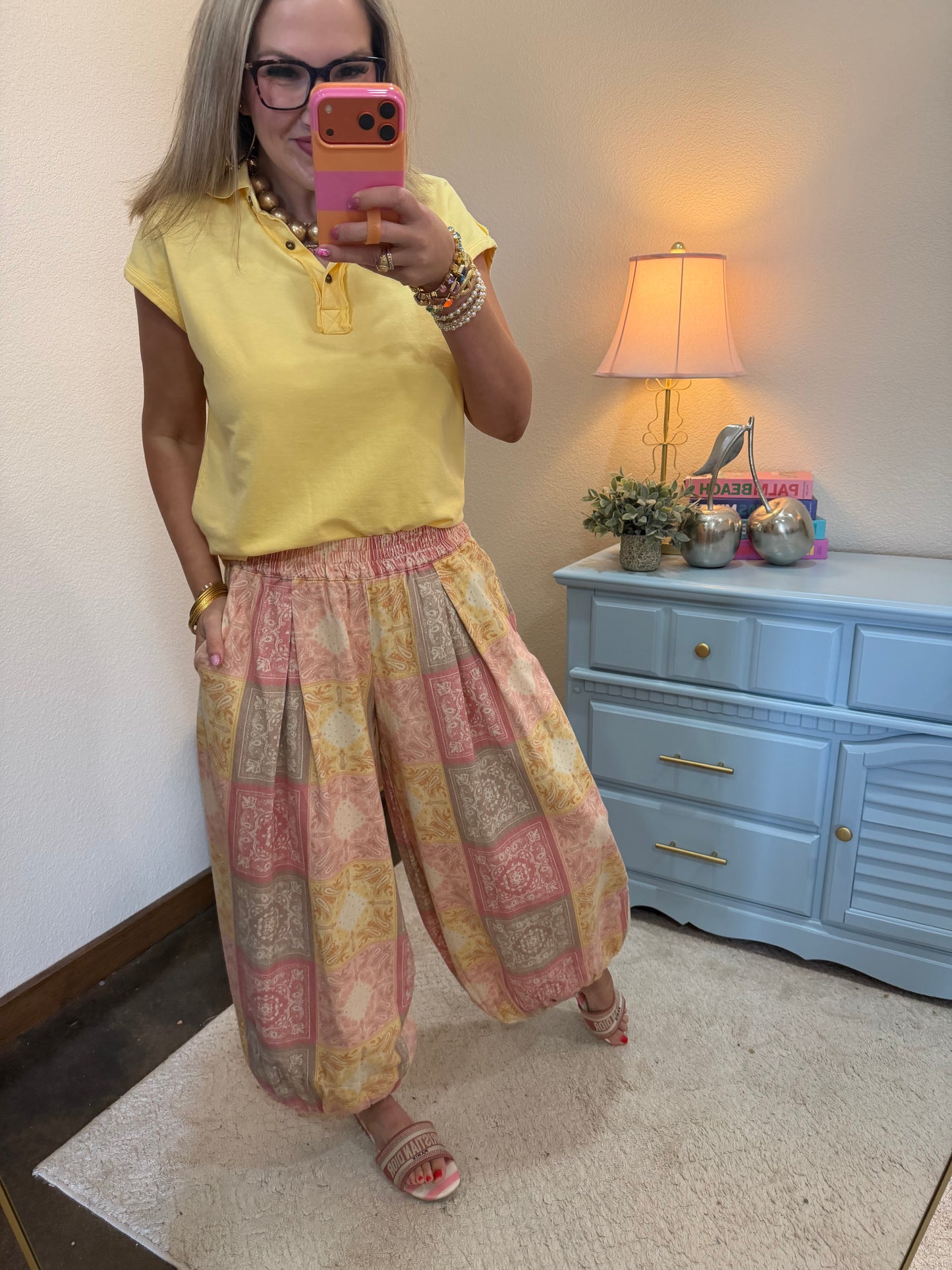 Butter Mocha Elastic Balloon Pants