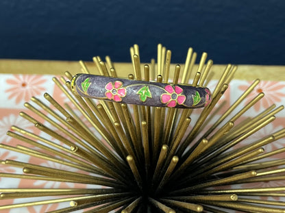 Little Girls Gold Enamel Bangle Bracelet (1.75in)