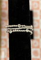 Set of 3 single diamond bracelet (silver and gold)