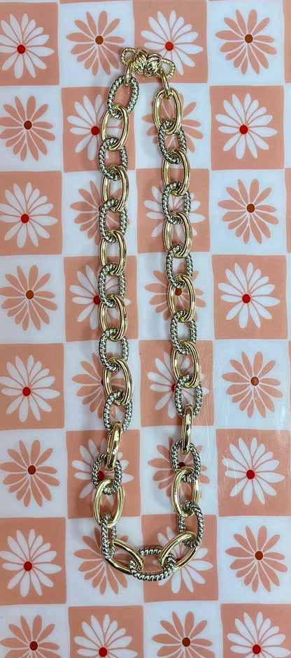 Gold and Silver Rope Magnetic Necklace