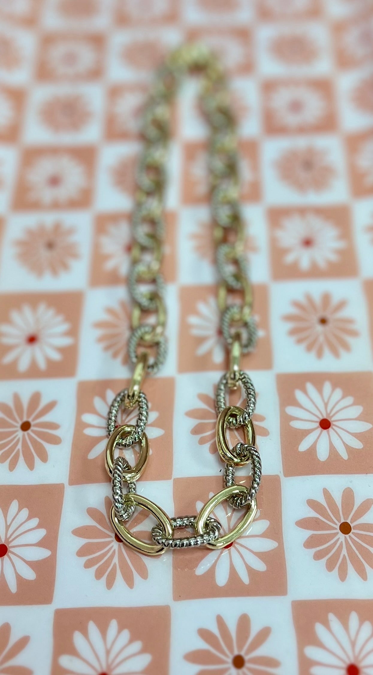 Gold and Silver Rope Magnetic Necklace